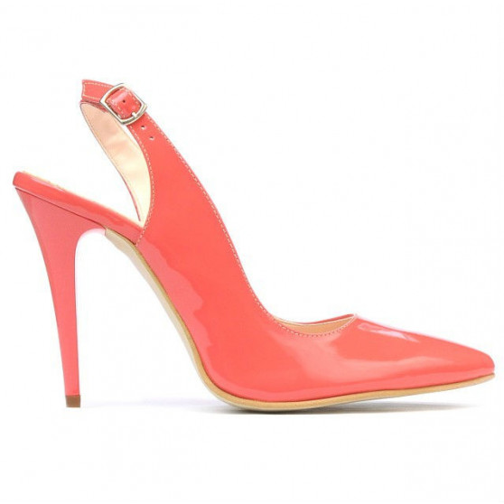 Sandales femme 1235 vernis rouge corail Sandales femme 1235 vernis rouge corail
