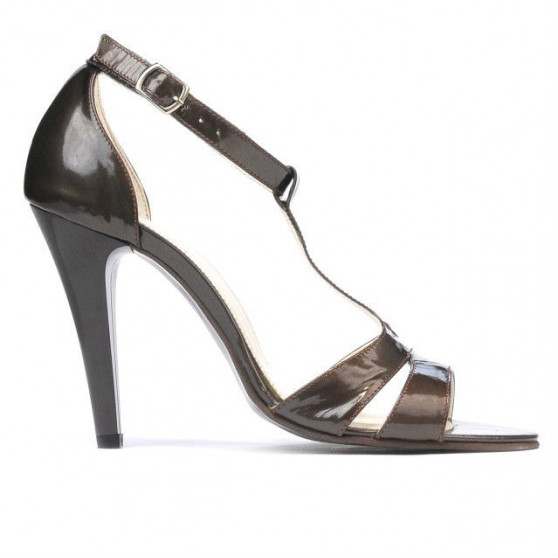 Sandales femme 1239-1s vernis marron nacré Sandales femme 1239-1s vernis marron nacré