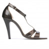 Sandales femme 1239-1s vernis marron nacré