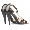 Sandales femme 1239-1s vernis marron nacré