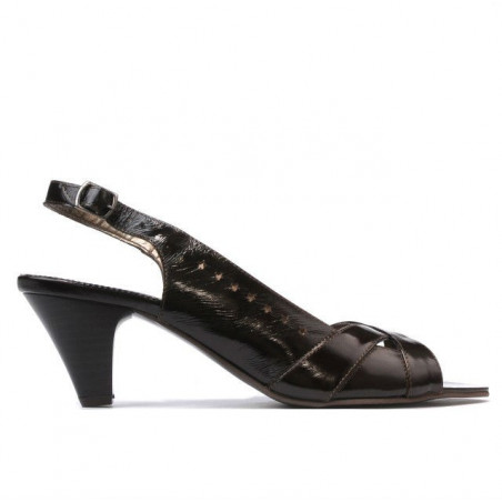 Sandales femme 1204 vernis café