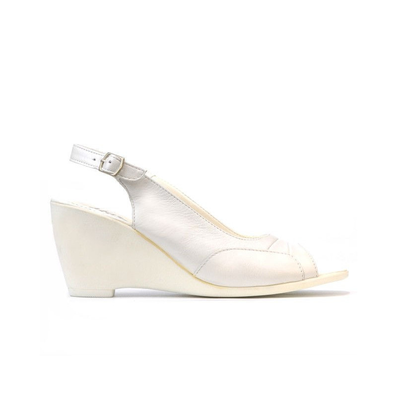 Sandales femme 599 blanc nacré