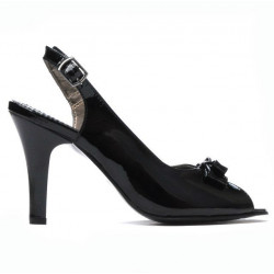 Sandales femme 1224 vernis noir