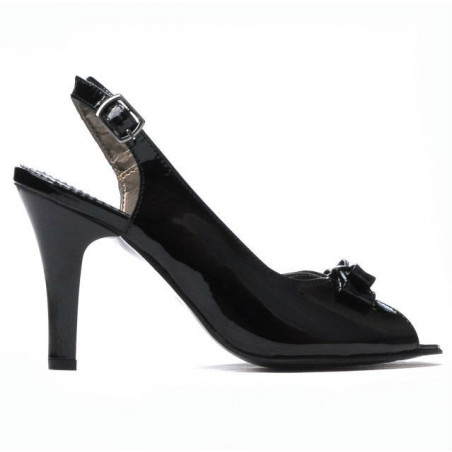 Sandales femme 1224 vernis noir