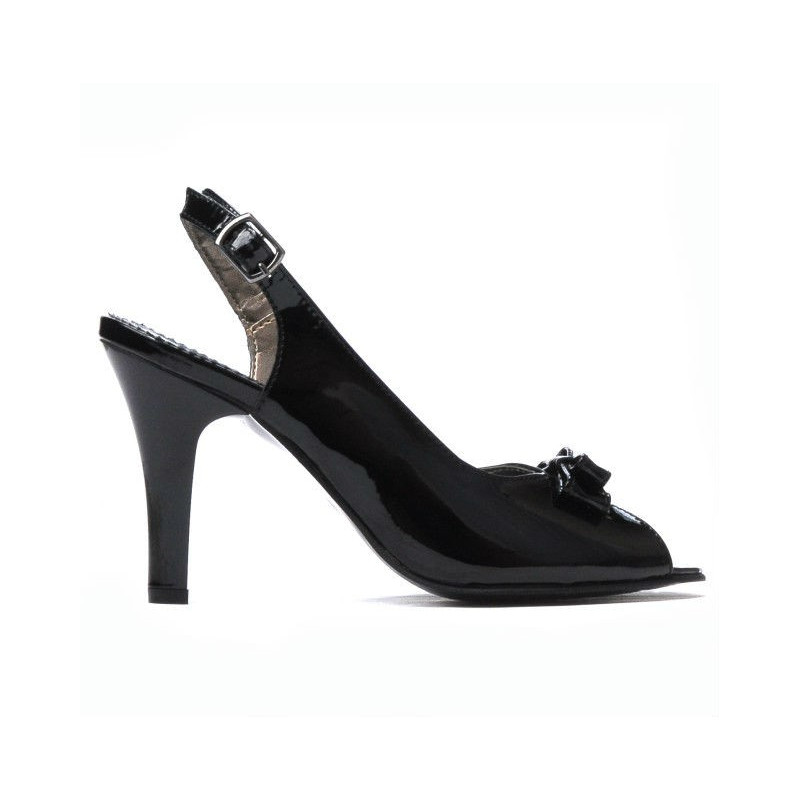 Sandales femme 1224 vernis noir
