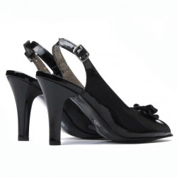 Sandales femme 1224 vernis noir