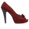 Sandales femme 1099 bordeaux antilope+noir