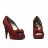 Sandales femme 1099 bordeaux antilope+noir