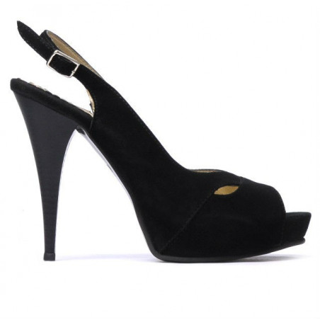 Sandales femme 1080 noir antilope