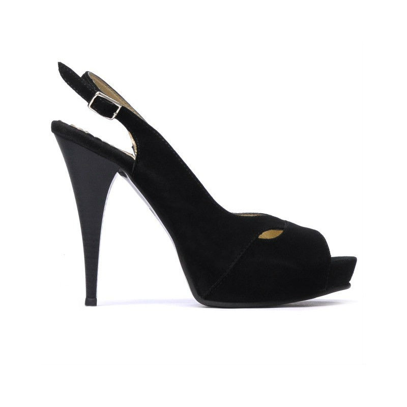 Sandales femme 1080 noir antilope