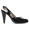 Sandales femme 1077 noir antilope+vernis noir
