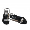 Sandales femme 1077 noir antilope+vernis noir