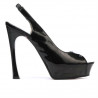 Sandales femme 1215 vernis noir