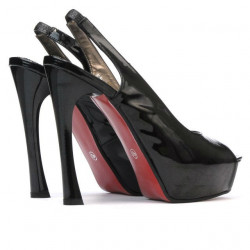 Sandales femme 1215 vernis noir