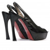 Sandales femme 1215 vernis noir