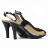 Sandales femme 1225 vernis noir+beige