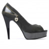 Sandales femme 1202 gris antilope+laque gris