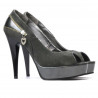 Sandales femme 1202 gris antilope+laque gris