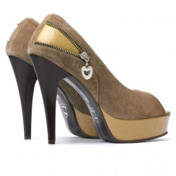 Sandales femme 1202 sable antilope combiné