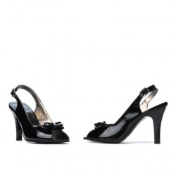 Sandales femme 1224 vernis noir