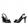 Sandales femme 1224 vernis noir