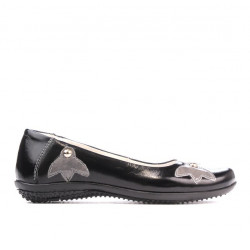 Chaussures enfants 117 vernis noir+gris