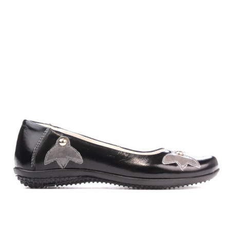 Chaussures enfants 117 vernis noir+gris