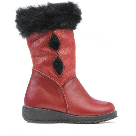 Bottes enfants petits 24c bordeaux+noir