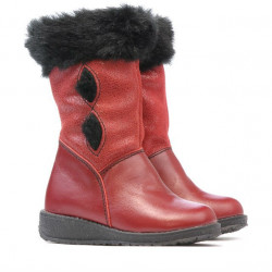 Bottes enfants petits 24c bordeaux+noir