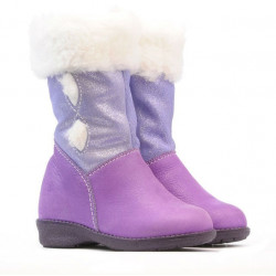 Bottes enfant petites 24c violet+blanc
