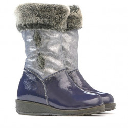 Bottes enfants petits 24c laqué indigo combiné