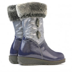Bottes enfants petits 24c laqué indigo combiné