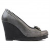 Chaussures décontractées femme 178 gris combiné