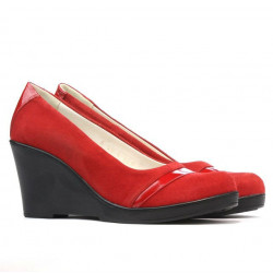 Chaussures décontractées femme 647 rouge velours