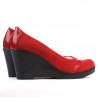 Chaussures décontractées femme 647 rouge velours