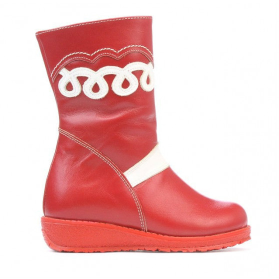 Bottes pour petits enfants 23c rouge+blanc Bottes pour petits enfants 23c rouge+blanc