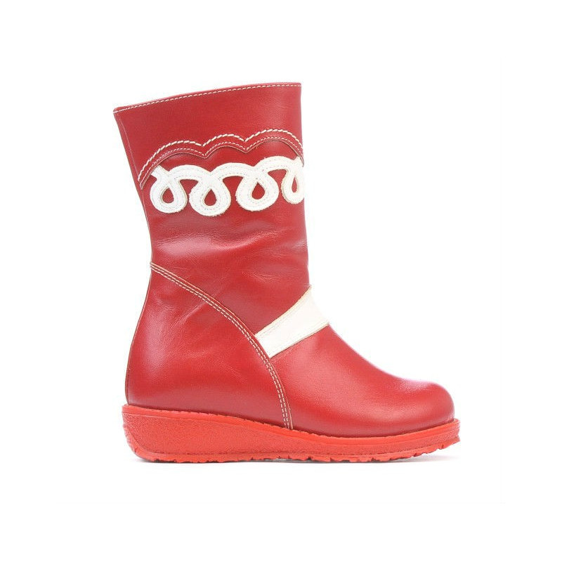 Bottes pour petits enfants 23c rouge+blanc