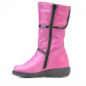 Bottes petits enfants 25c rose+noir