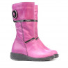 Bottes petits enfants 25c rose+noir