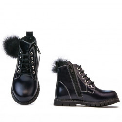 Bottines petits enfants 38c vernis indigo