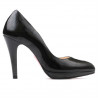 Chaussures élégantes femme 1233 vernis noir satiné