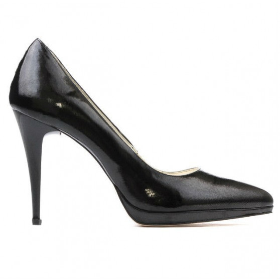 Chaussures élégantes femme 1244 vernis noir satiné Chaussures élégantes femme 1244 vernis noir satiné