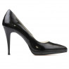 Chaussures élégantes femme 1244 vernis noir satiné