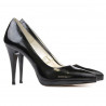 Chaussures élégantes femme 1244 vernis noir satiné