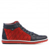 Bottes femme 3283 indigo+rouge