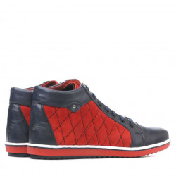 Bottes femme 3283 indigo+rouge