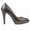 Chaussures élégantes femme 1233 vernis marron nacré
