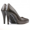 Chaussures élégantes femme 1233 vernis marron nacré