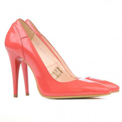 Chaussures élégantes femme 1230 vernis rouge corail