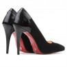 Chaussures élégantes femme 1230 en daim noir + vernis noir